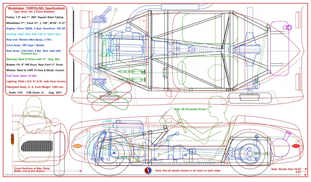 Torpolino 3 View. Front Eng.